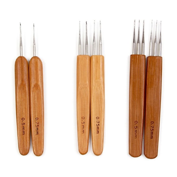 Krok Nål Hårfläta Pricker Dreadlock Virkning 9pcs/set