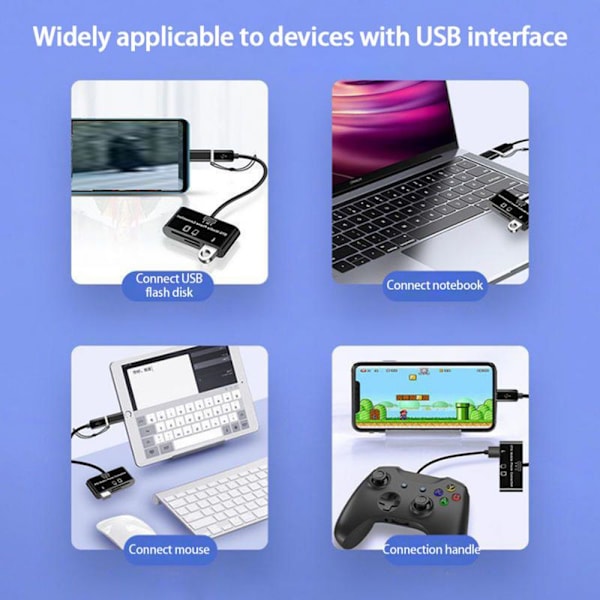 Type-c Micro USB OTG Adapter HVID White