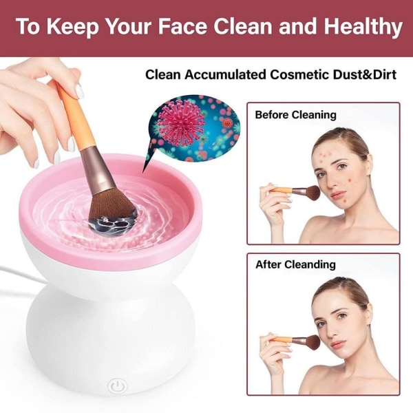 Makeup Brush Cleaner Machine Kosmetisk Brush Cleaner Tool LILLA Purple