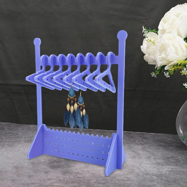 Øreringe Halskæde Opbevaring Bøjle Ørering Display Rack MØRK Dark Purple