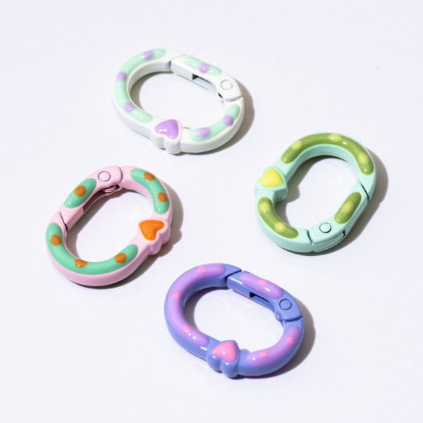 4 stk Spring Oval Ring Spænder Karabinhage 7 7 7