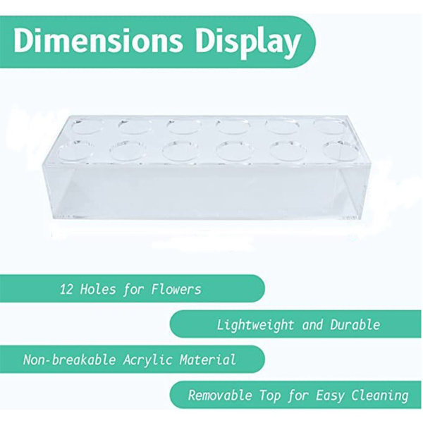 2st vas blommig mittpunkt Blomma mittpunkt Clear 2Pcs-2Pcs