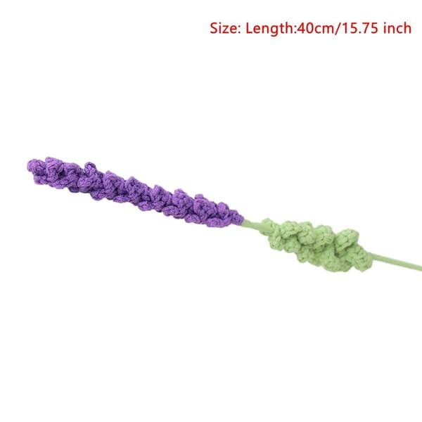 Handstickad lavendelblomma Lavendelflätad blomma LIGHT Light Purple