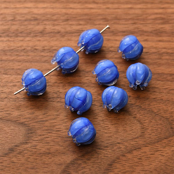 10 stk Blomsterknopperler Bell Orchid Beads BLÅ 10STK 10STK Blue 10Pcs-10Pcs