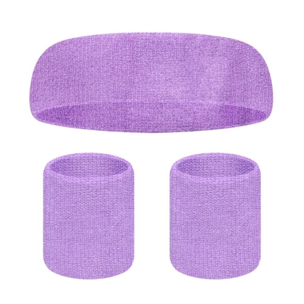 3kpl/ set Rannesuojat Urheilupääpanta VAALEEN LILLA Light Purple