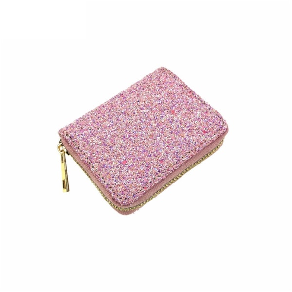 Glitter-pailletter møntpung med lynlås 4 4 4