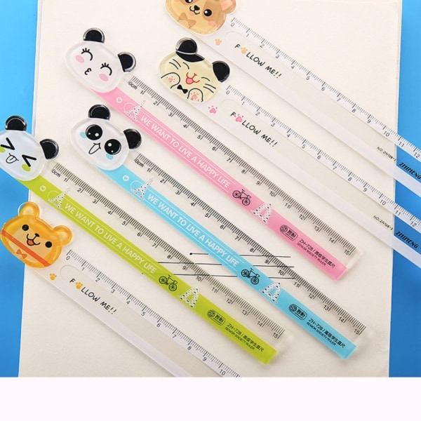 Panda rett linjal Mål Studie Tegning Skrivesaker PANDA Panda Color Random