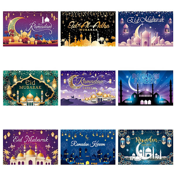 Eid-taustakangas Banner Ramadan-koristelu 01 01