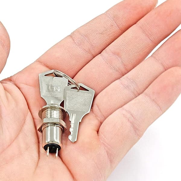 Tryckknappsbrytare 12mm 2 lägen