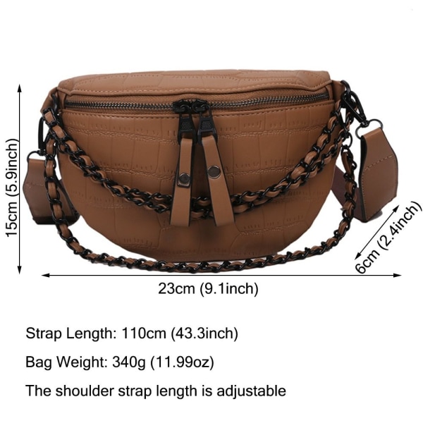 Crossbody laukku naisille säädettävällä hihnalla RUSKEA Brown