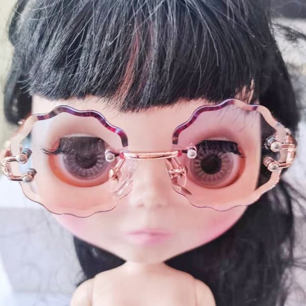Søt Blossom Frame Plush Doll Eyeglasses 2 2 2