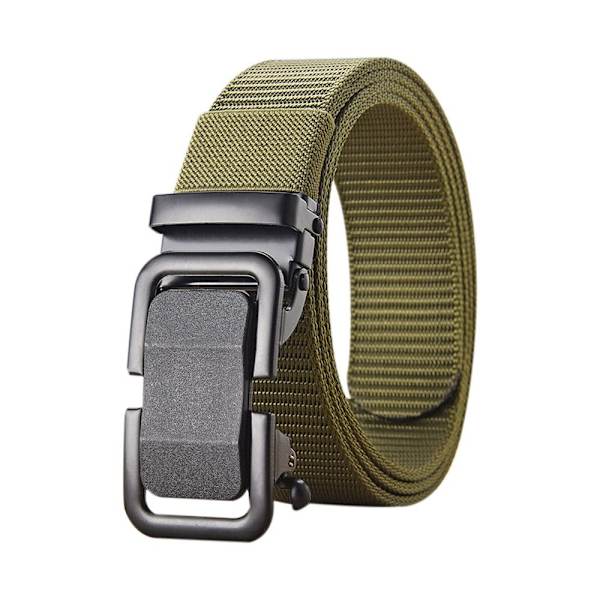 Nylon flettet bælte automatisk spænde linning ARMY GREEN Army green