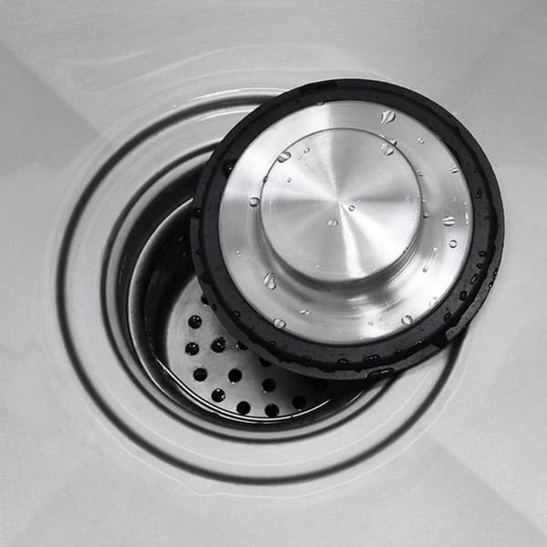 Vannvaskplugg Badekarstopper SVART black