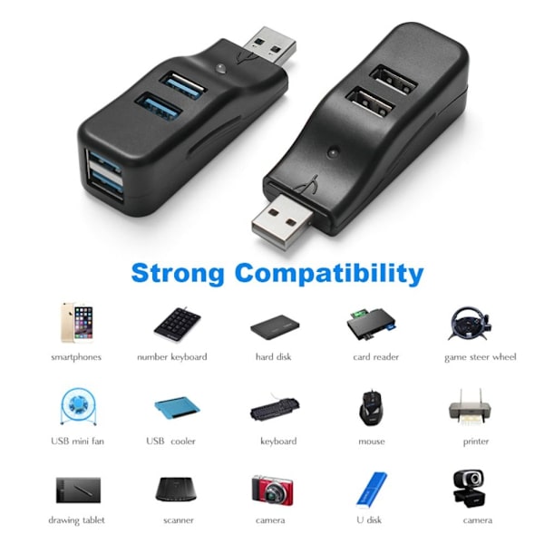 USB 3.0 HUB Utvider 4 USB 3.0 4 USB 3.0 4 USB 3.0