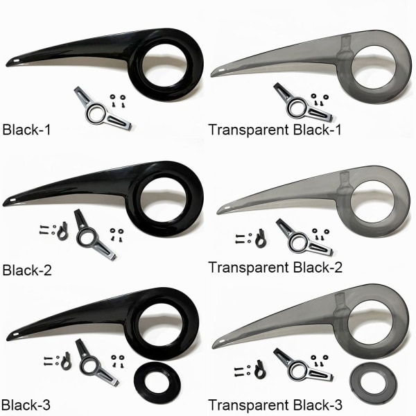 Bike Chainrings Protector Sykkel Tandhjulsbeskyttelse TRANSPARENT transparent black 3-3