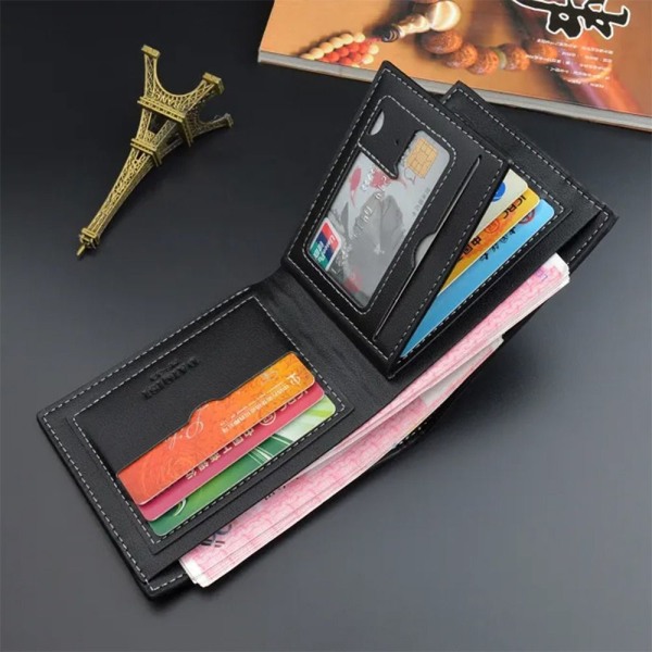 Kort plånboksmyntväska SVART Black