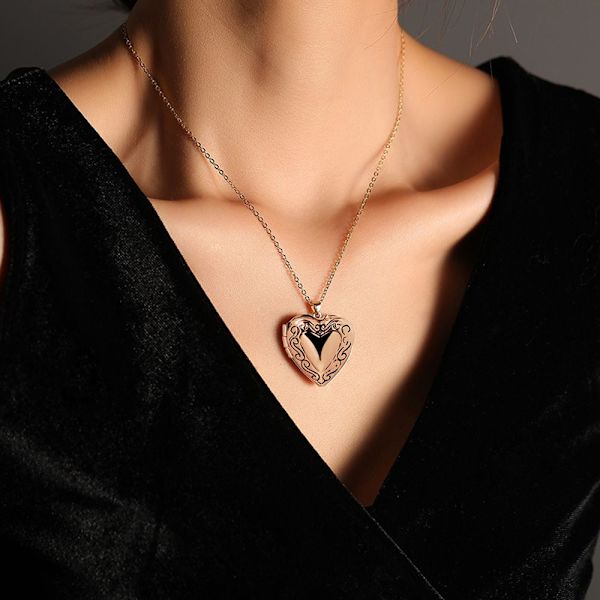 Halsband Foto Bild Medaljong ROSE GULD rose gold
