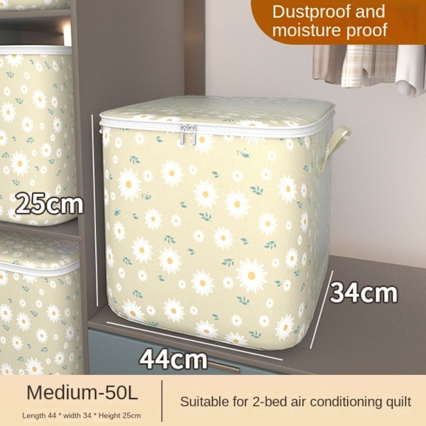 Quilt Opbevaringspose Tøj Opbevaringsspande BEIGE 44X34X25CM beige 44x34x25cm