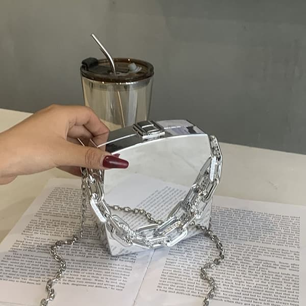 Clutch taske Crossbody tasker SØLV silver