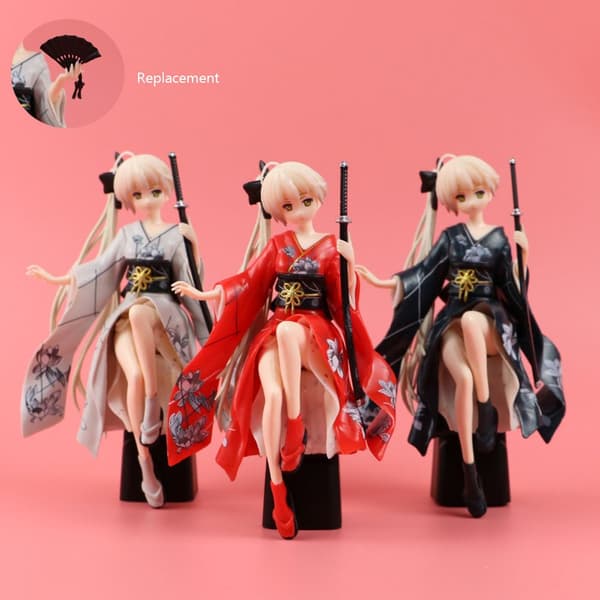 Bilprydnad Yosuga no Sora tecknad actionfigur grå