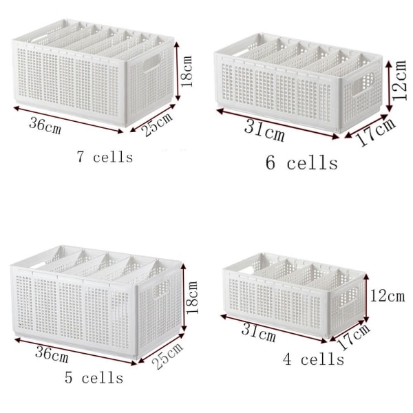 Klädförvaringslåda Underkläder Förvaringslåda 4 CELLER 4 CELLER 4 cells