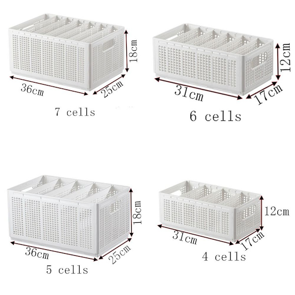 Tøj Opbevaringsboks Undertøj Opbevaringsskuffe 4 CELLER 4 CELLER 4 cells
