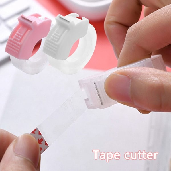 2 STK Tape Cutter Tape Dispenser HVIT white