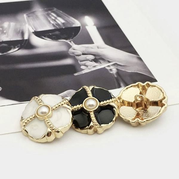10 kpl Metal Pearl Buttons Paidan napit VALKOINEN 25MM10 KPL 10 KPL white 25MM10pcs-10pcs