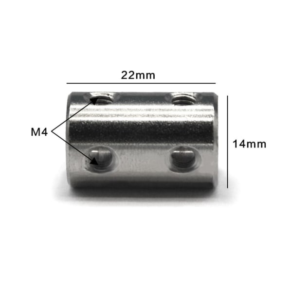 Stål stel axelkoppling 6MM-6MM 6MM-6MM