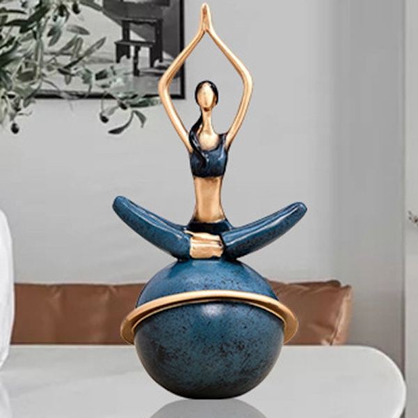 Yogafigurer Yogaställningsskulpturer VIT A A White A-A