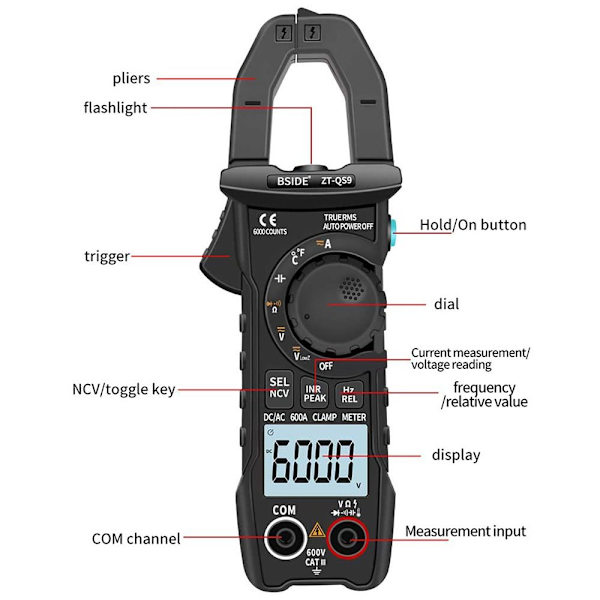 Digital Clamp Meter Smart Multimeter ZT-QS9 ZT-QS9 ZT-QS9