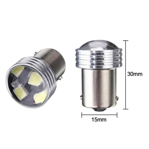6 stk LED-pære blinklys HVIT White