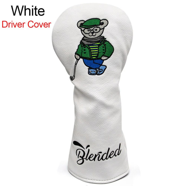 Golf Club Head Covers Golf Wood Cover WHITE DRIVER COVER DRIVER White Driver Cover-Driver Cover
