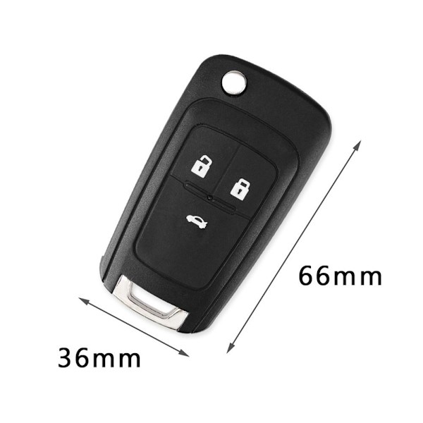 Fjernnøglekasse Bilnøgleskal 2 KNAPPER 2 KNAPPER 2 Buttons