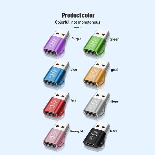 Adapter USB 3.0 Till Type-C BLÅ Blue