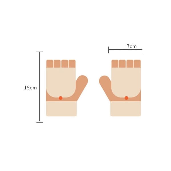 Halvfingerhandsker Vinterhandsker FARVE 2 FARVE 2 Color 2