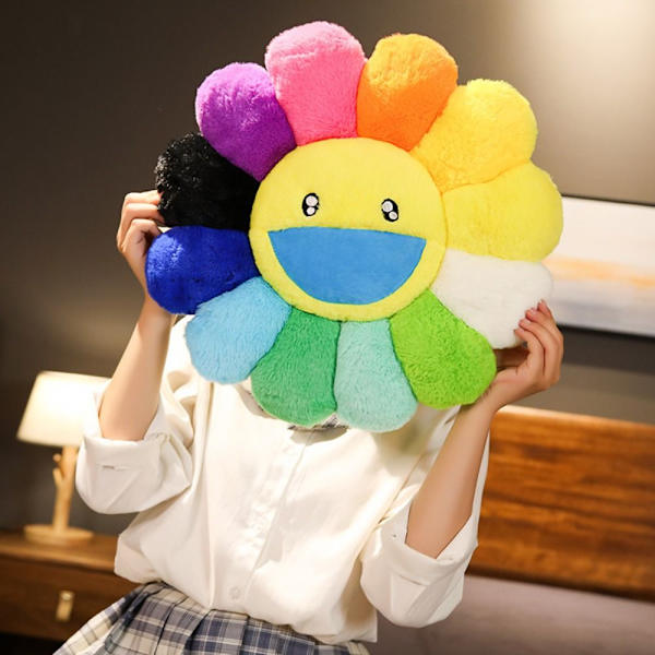 Smiley Face Sun Petal Pute Pute Pute MULTICOLOR 60CM multicolor 60cm