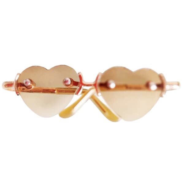 Cute Heart Frame Plush Doll Eyeglasses 2 2 2