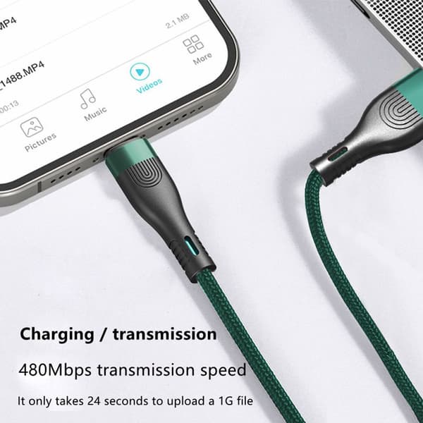 Pikalatauskaapeli USB Type C -kaapeli MUSTA 2M Black 2m