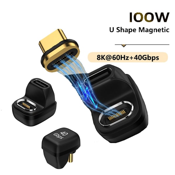 USB4.0 Type-C magnetisk laddningsadapter
