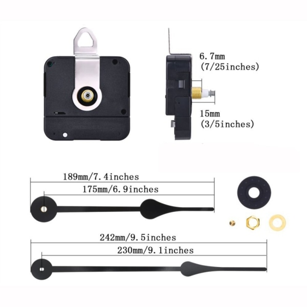 Kellokoneisto Quartz-kello 15MM 15mm