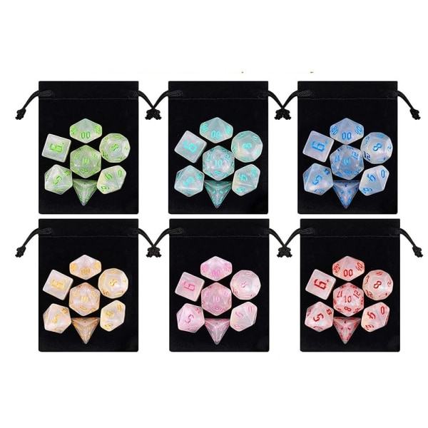 7 kpl / set DND Dice Polyhedral Dice 04 04 04