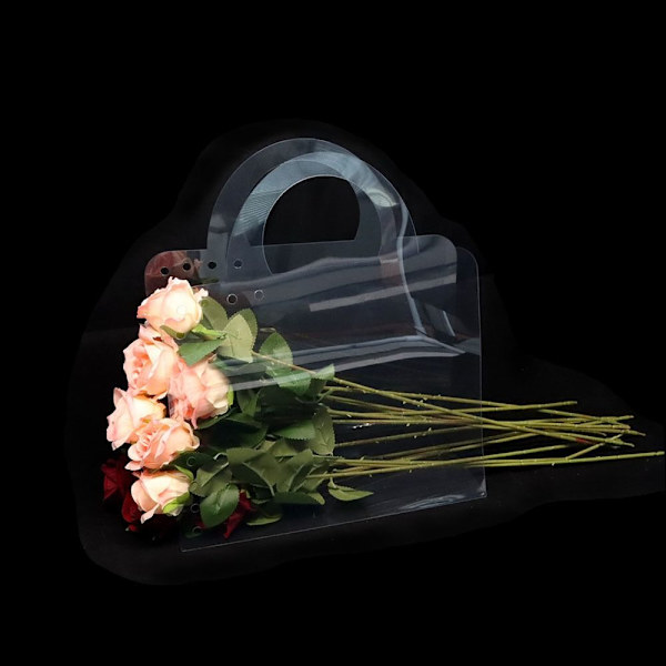 Transparent Flower Box Bukett Blomma Förpackningspåsar RECTANGLE Rectangle Shape