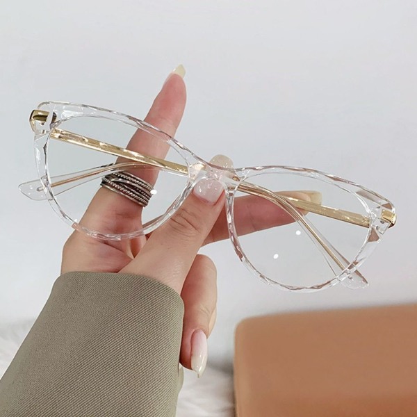Anti-Blue Light Briller Runde Briller TRANSPARENT Transparent