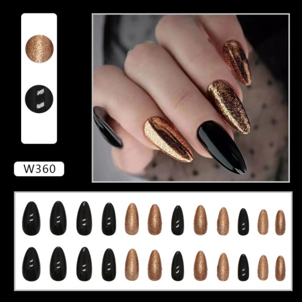 24stk False Nails Long Mandel W359 W359 W359