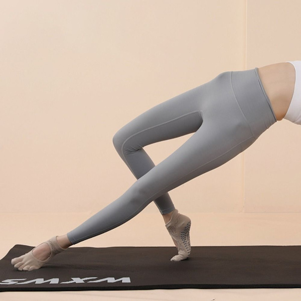 Femtåede Yogastrømper Halvtå Pilatesstrømper BLÅ blue