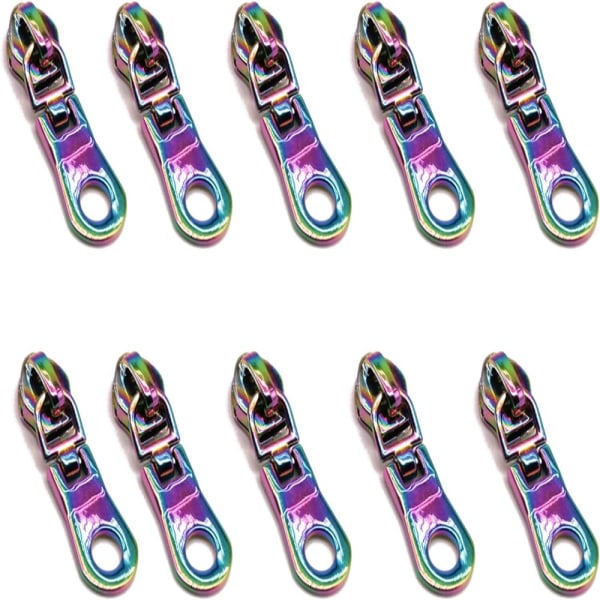 10 stk #5 Rainbow lynlås trækker metal lynlås udskiftning