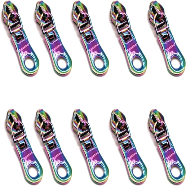 10 stk #5 Rainbow Zipper Pulls Metal Zipper Pull Erstatning