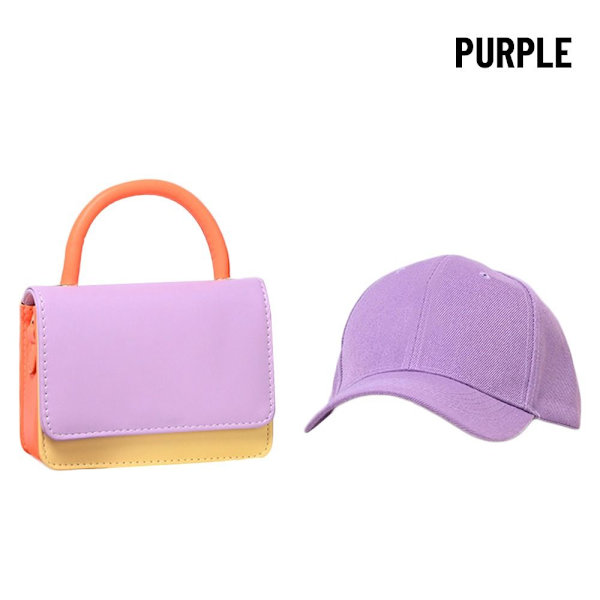 Crossbody Taske Og Hattedragt Håndtaske LILLA purple