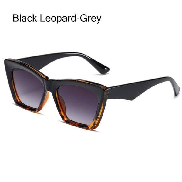 Dame Cateye Solbriller Square Solbriller SVART LEOPARD-GRÅ Black Leopard-Grey